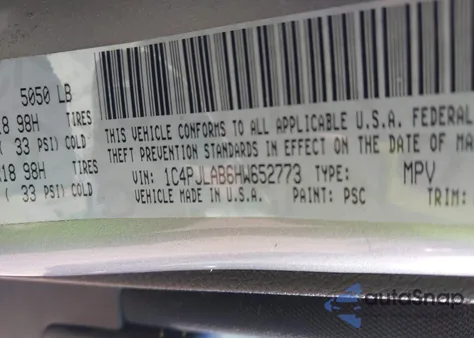 2017 Jeep Cherokee Altitude Fwd z USA, uszkodzony, nr VIN 1C4PJLAB6HW652773